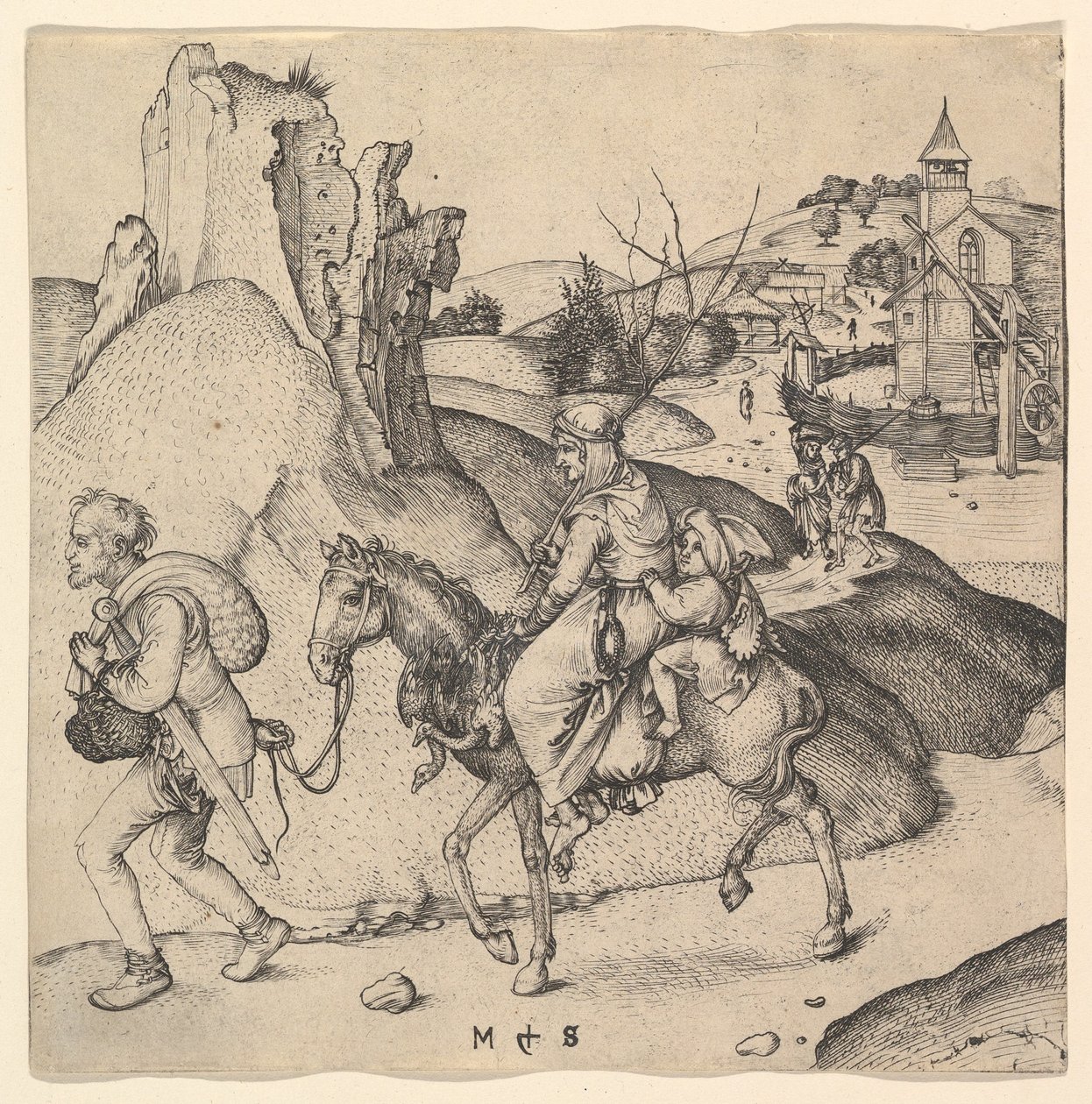 Peasant Family Going to Market by Martin Schongauer