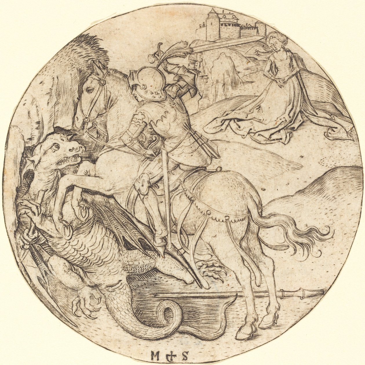 Saint George and the Dragon by Martin Schongauer