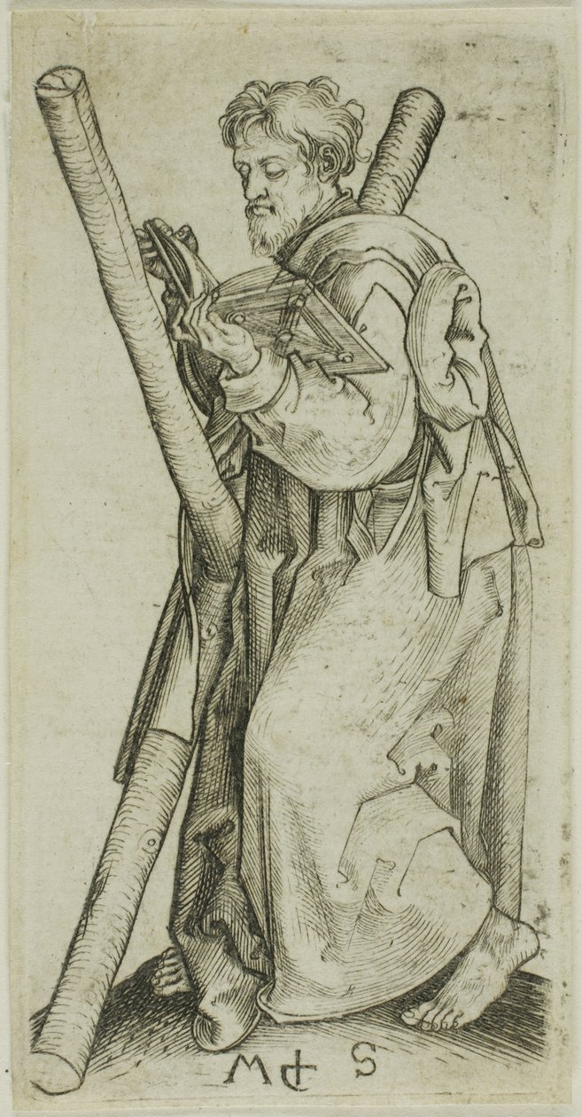 St. Andrew, from Apostles by Martin Schongauer