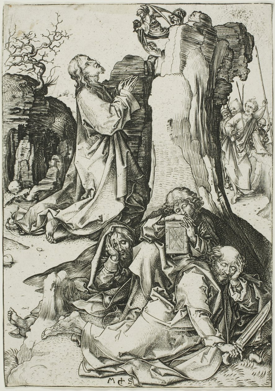 The Agony in the Garden, from The Passion by Martin Schongauer