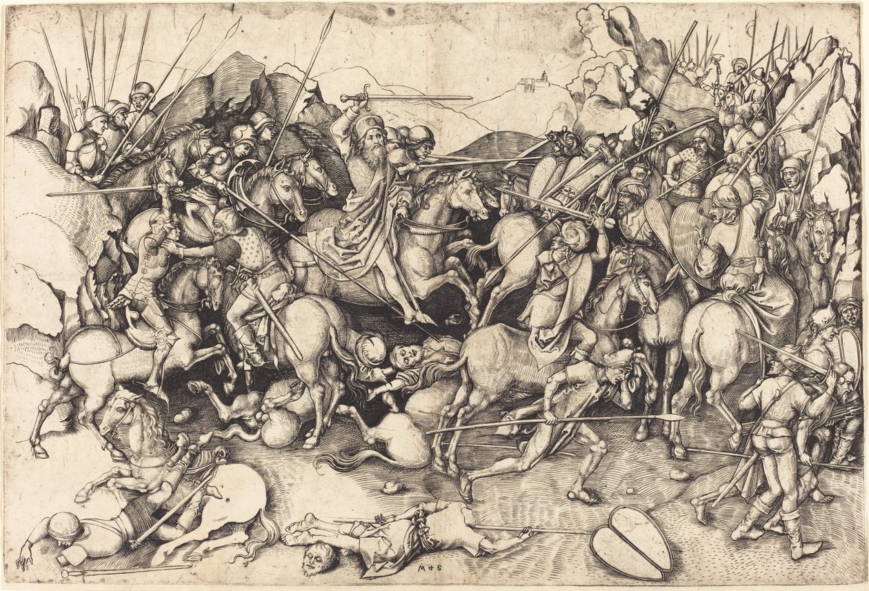 The Battle of Saint James at Clavijo by Martin Schongauer