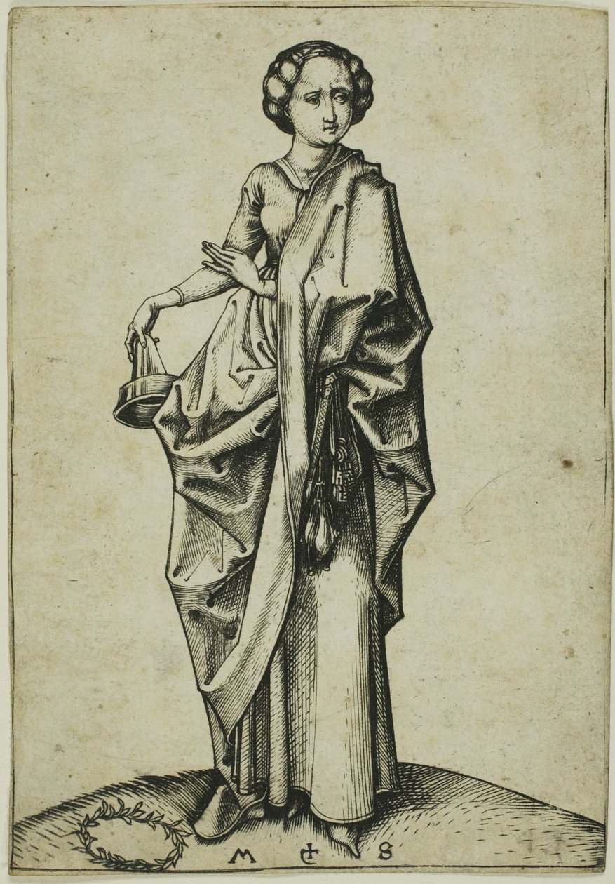 The Fourth Foolish Virgin by Martin Schongauer