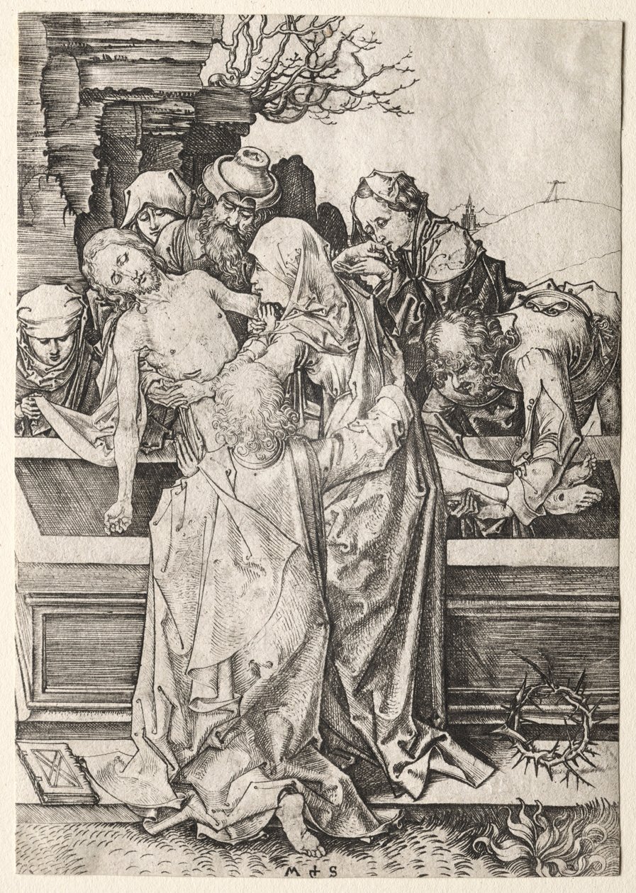 The Passion: The Entombment by Martin Schongauer