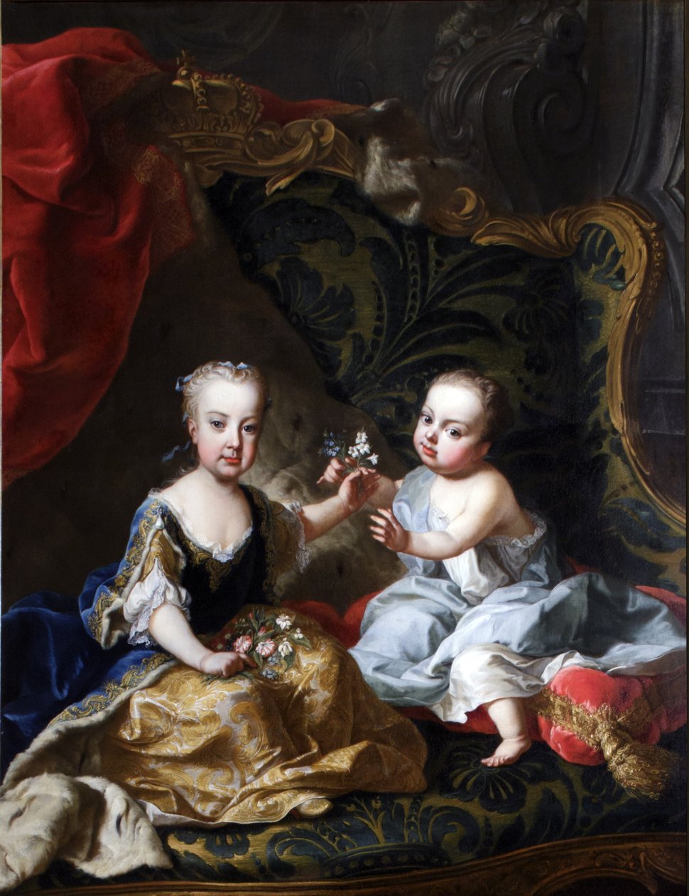 Giuseppe of Habsburg-Lorraine, Future Emperor, with Sister Maria Anna by Martin van Meytens
