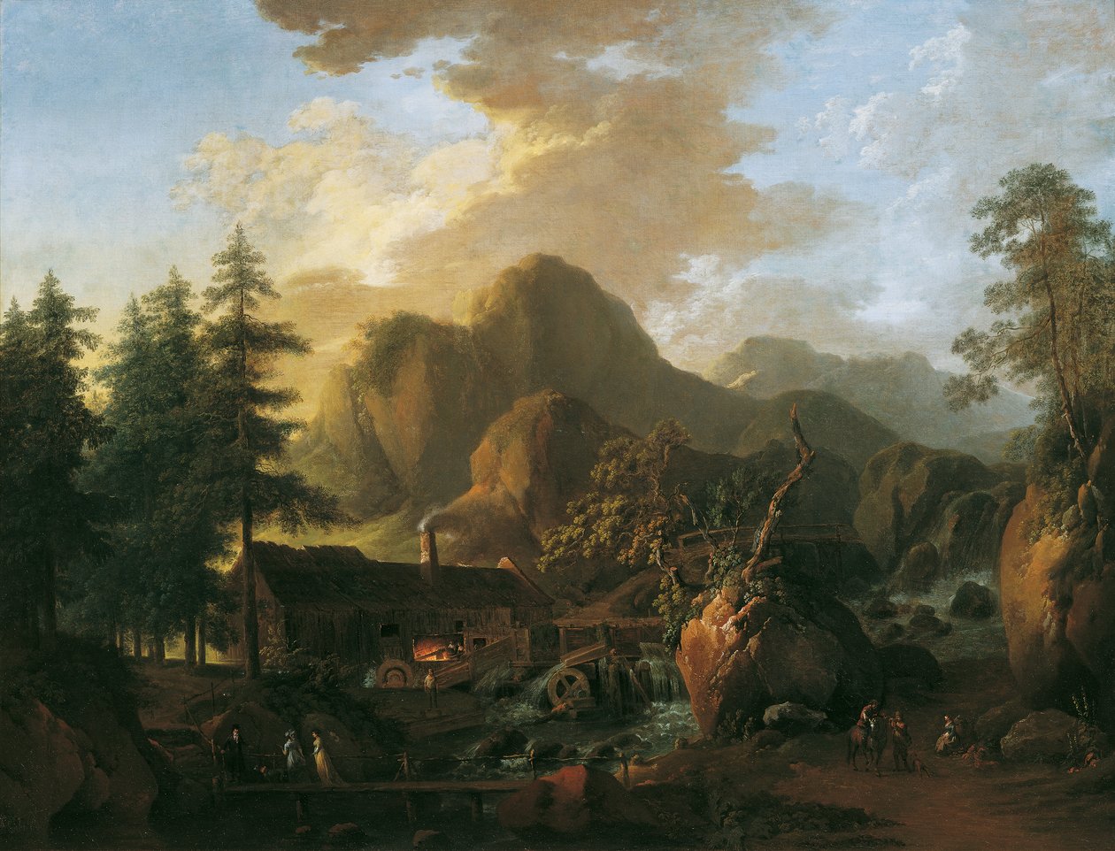 Landscape with Hammer Mill by Martin von Molitor