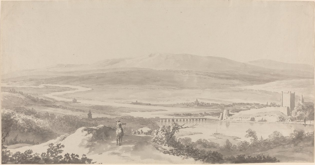 Panorama of the Danube near Grinzing by Martin von Molitor