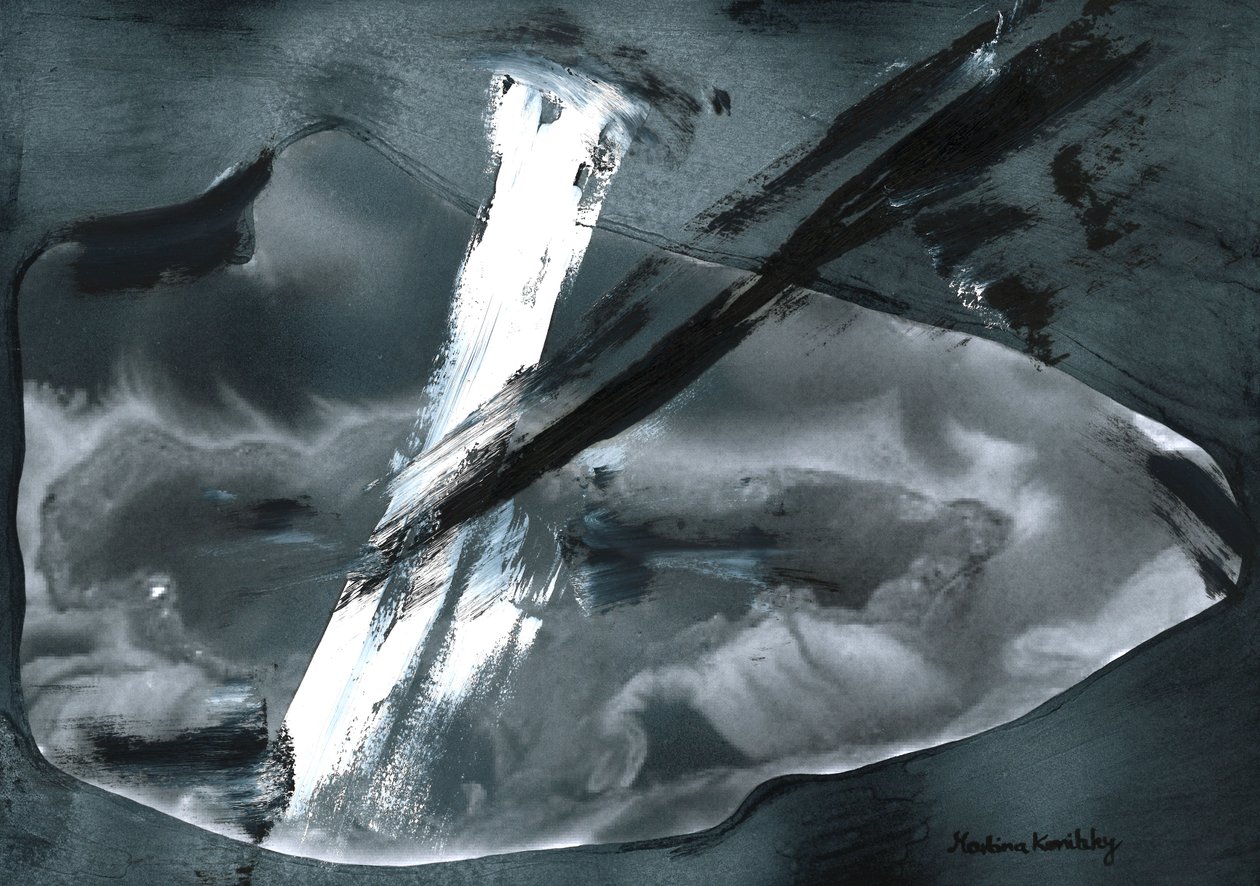Agate Black White by Martina Konitzky