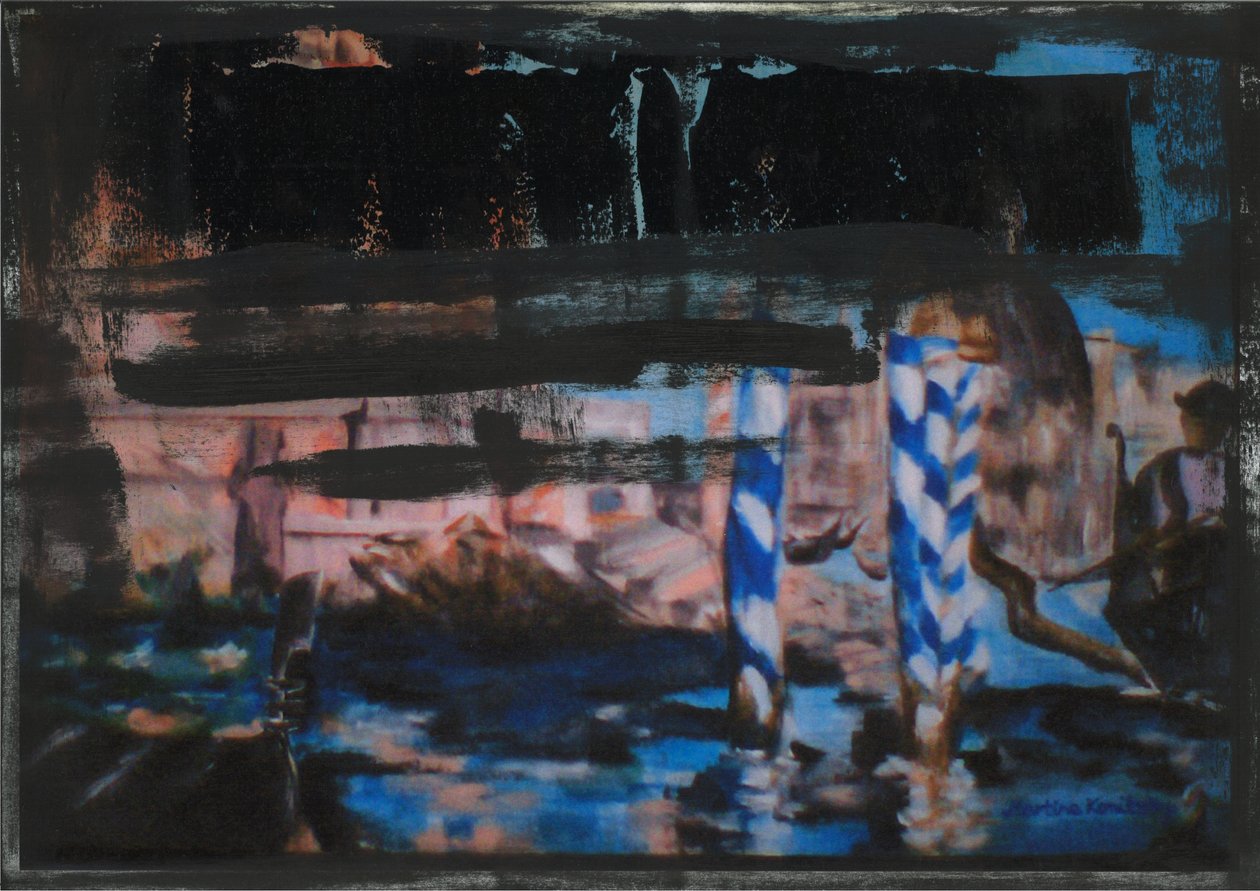 Canal Grande Abstract Black 1 by Martina Konitzky