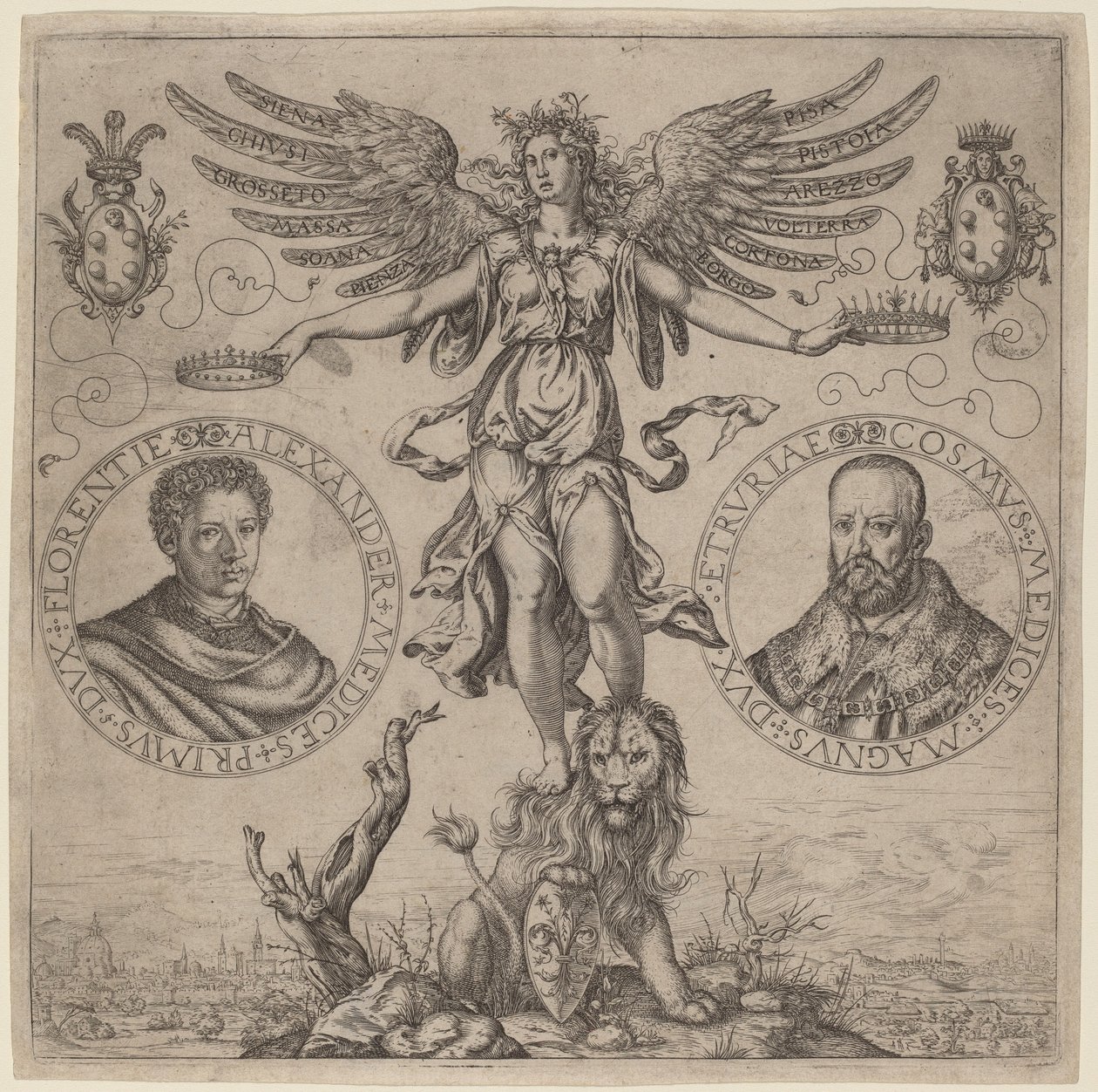 Alexander de Medicis and Cosmo de Medicis by Martino Rota