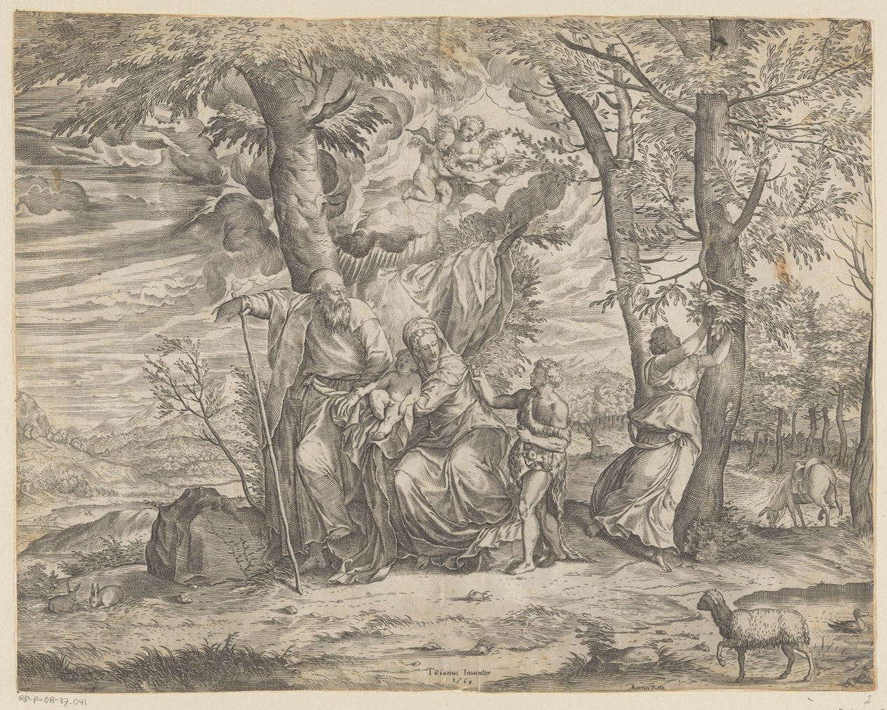 Rest on the Flight into Egypt by Martino Rota