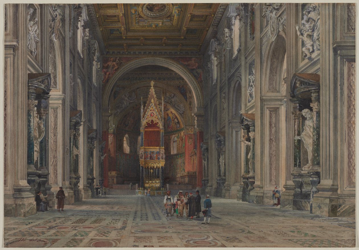Interior of San Giovanni in Laterano, Rome by Martino del Don