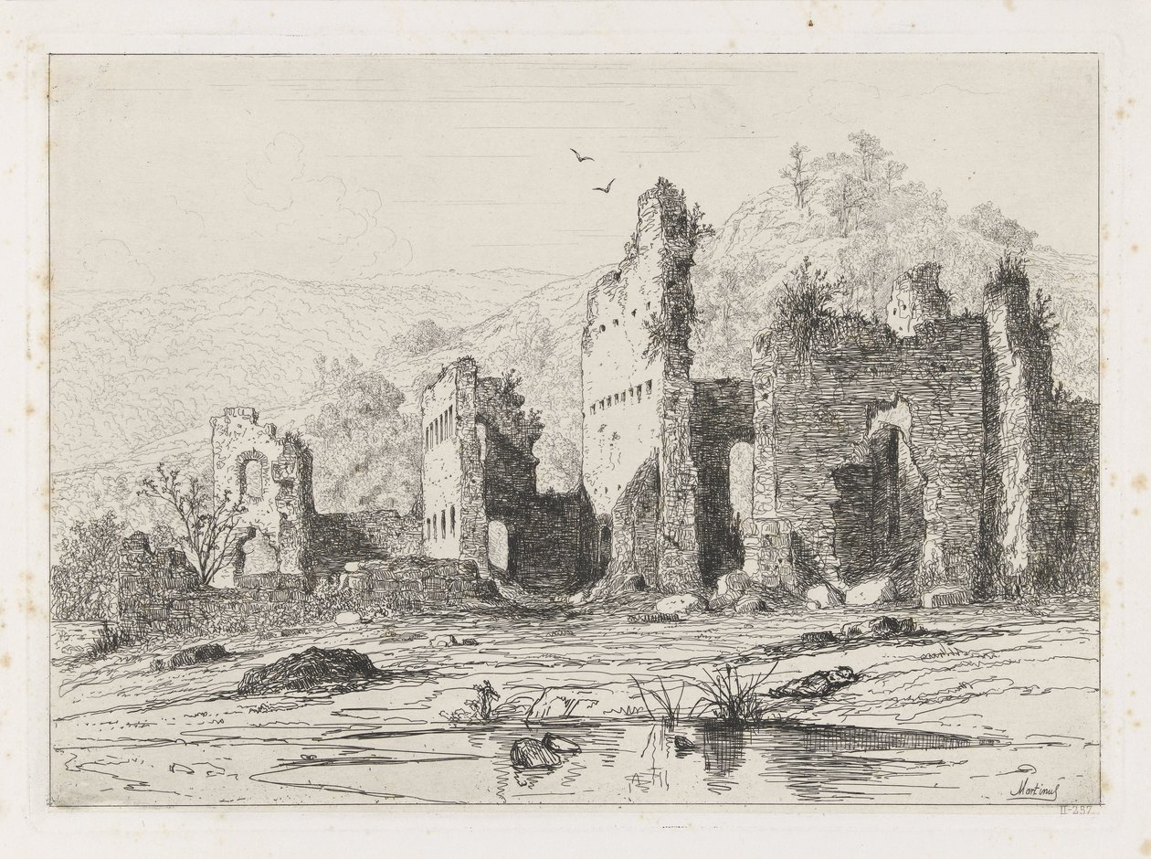 Ruins of Brandenbourg Castle by Martinus Antonius Kuytenbrouwer jr.