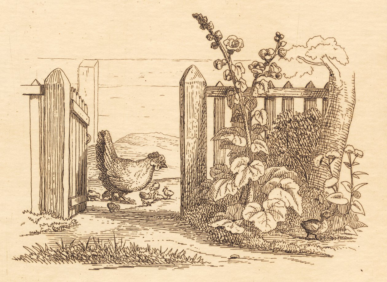 Illustration for "Fifty Fables for Children" by Hey by Martinus Rørbye