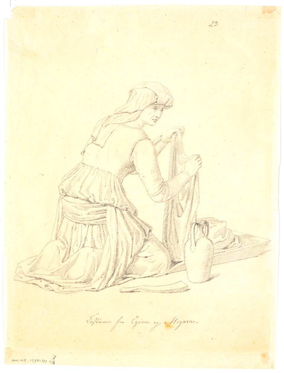 Costume from Aegina and Megara by Martinus Rørbye