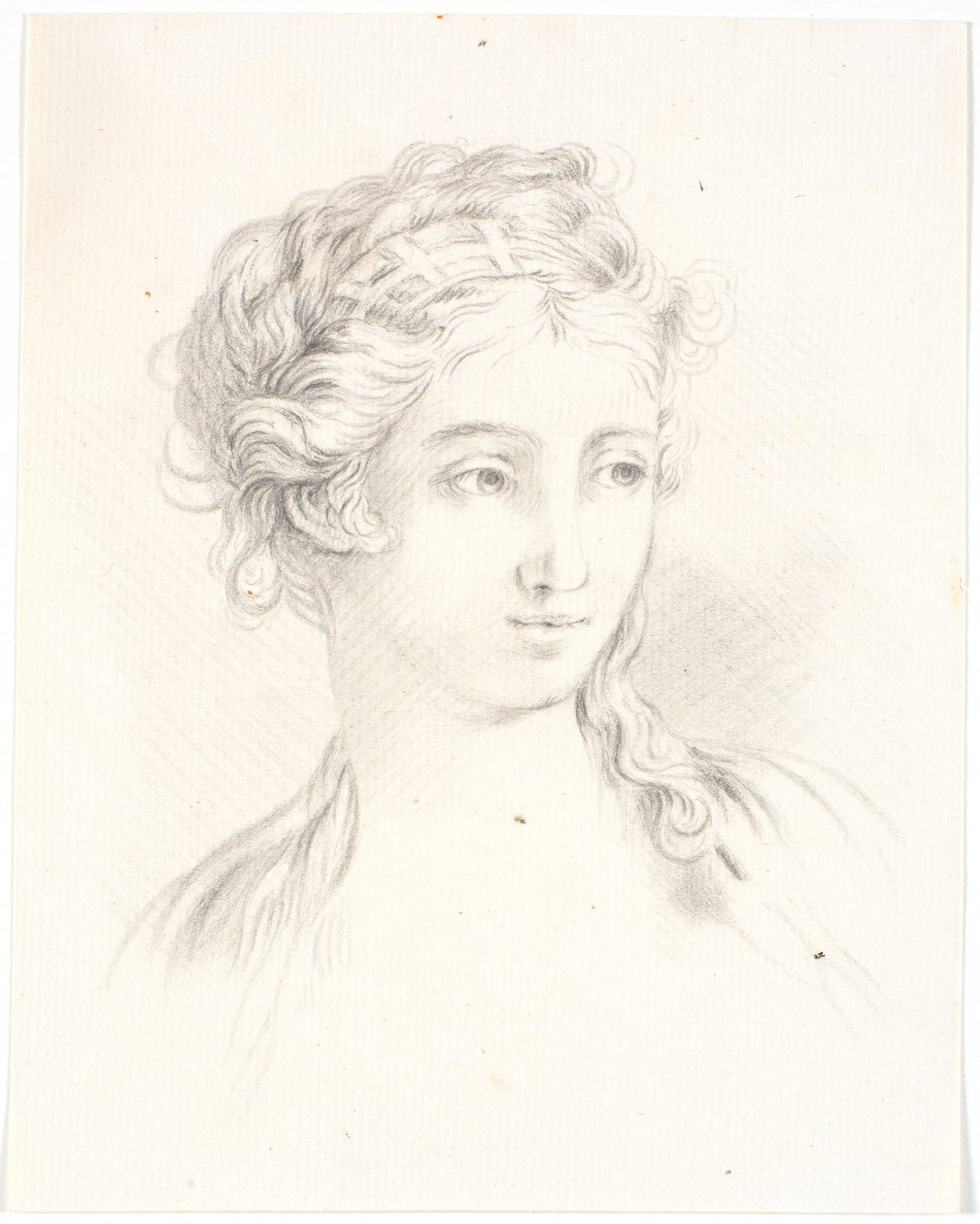 Head of a Woman in Three-Quarter Profile Facing Right by Martinus Rørbye