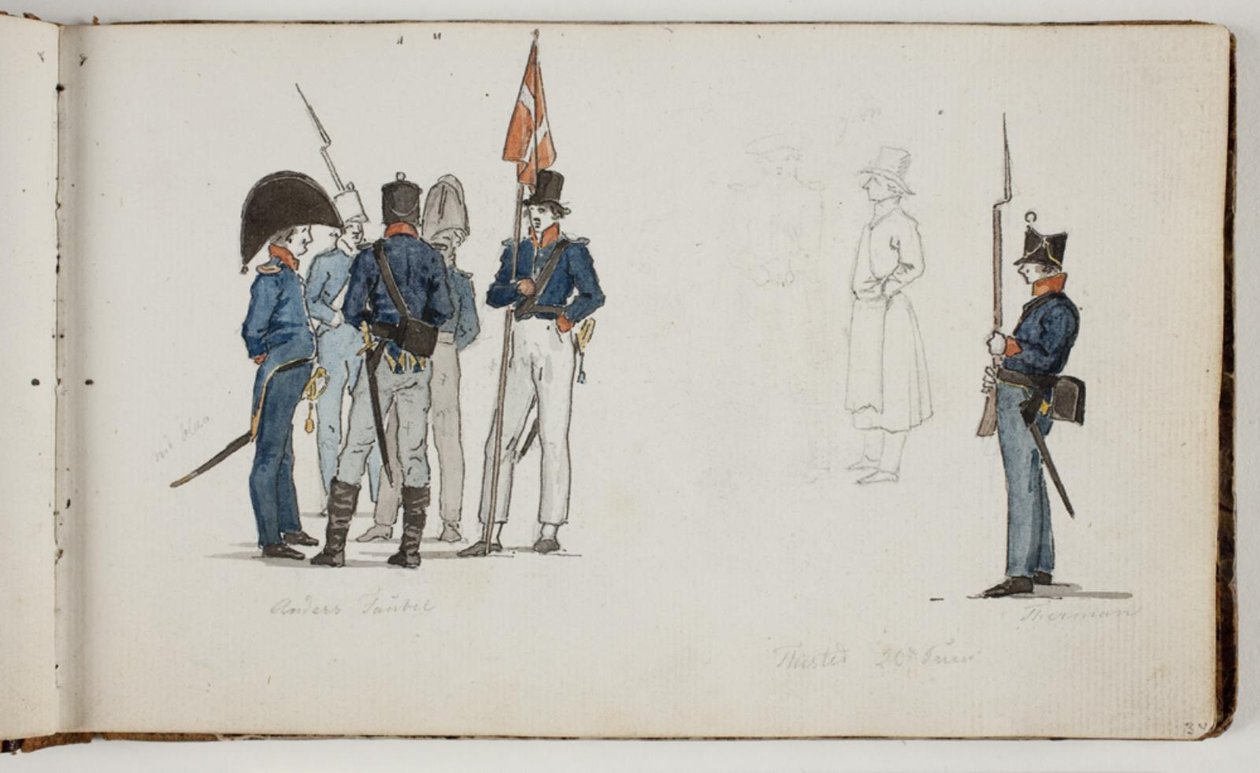 Studies of Soldiers by Martinus Rørbye