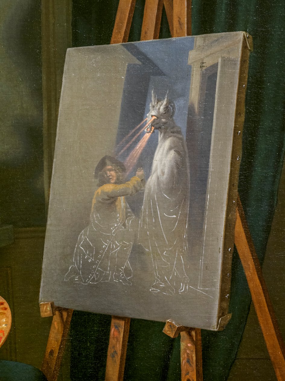 The Painter Christian August Lorentzen (detail) by Martinus Rorbye