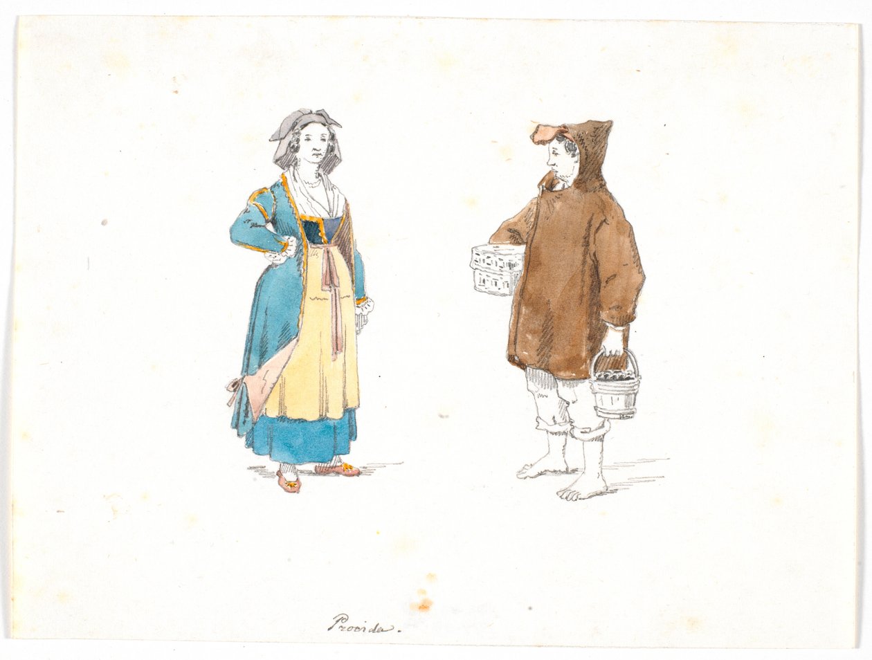 Two Studies of Drapery, Procida by Martinus Rørbye