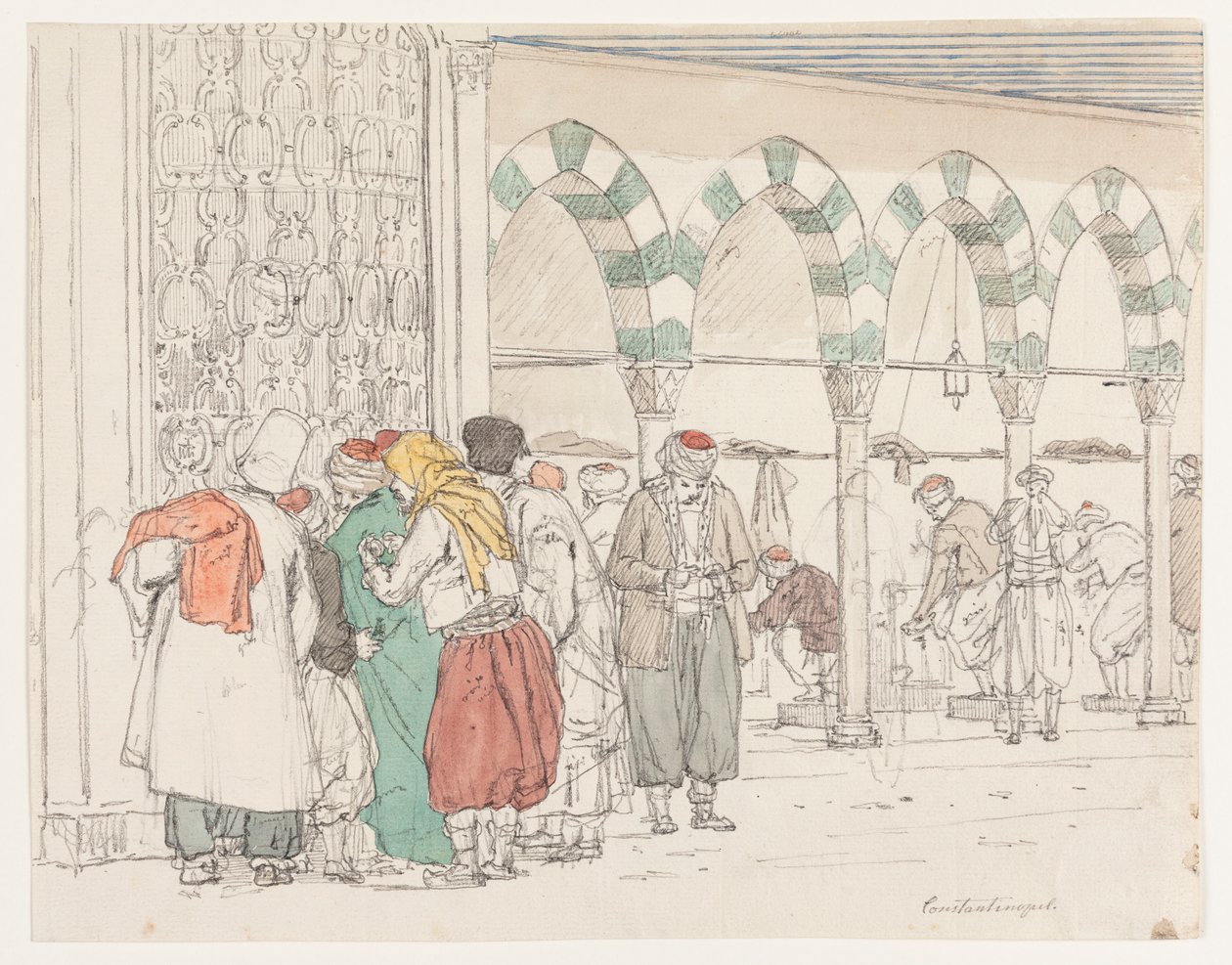 At Toppana Mosque by Martinus Rørbye