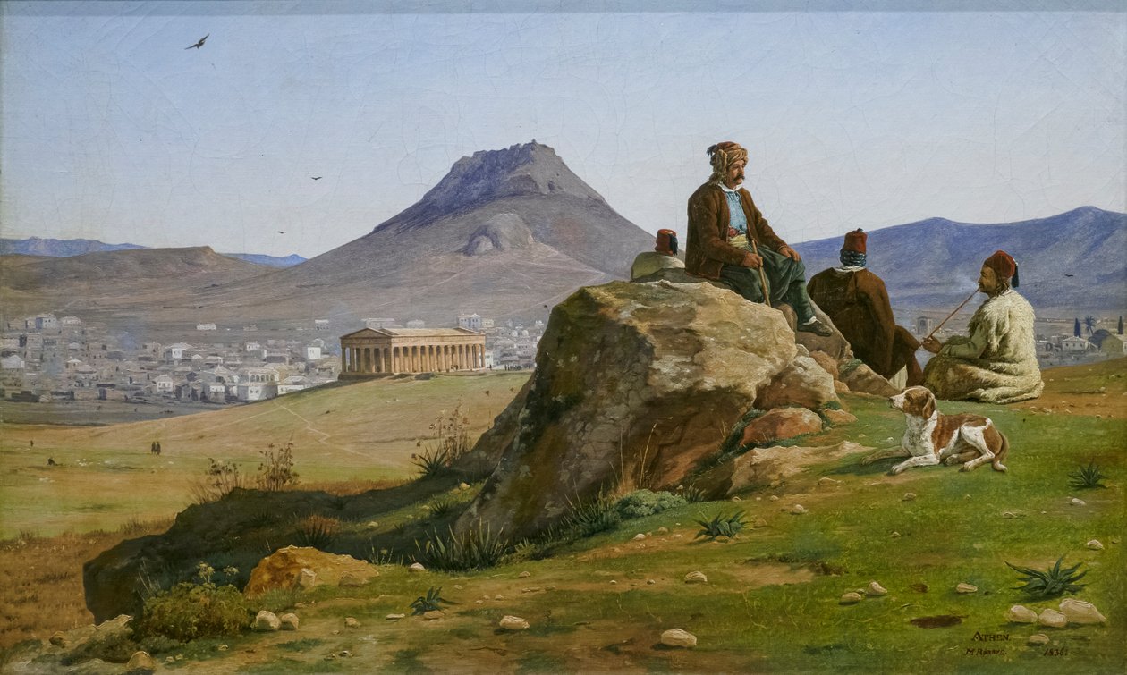 View of Athens from Southwest by Martinus Rorbye
