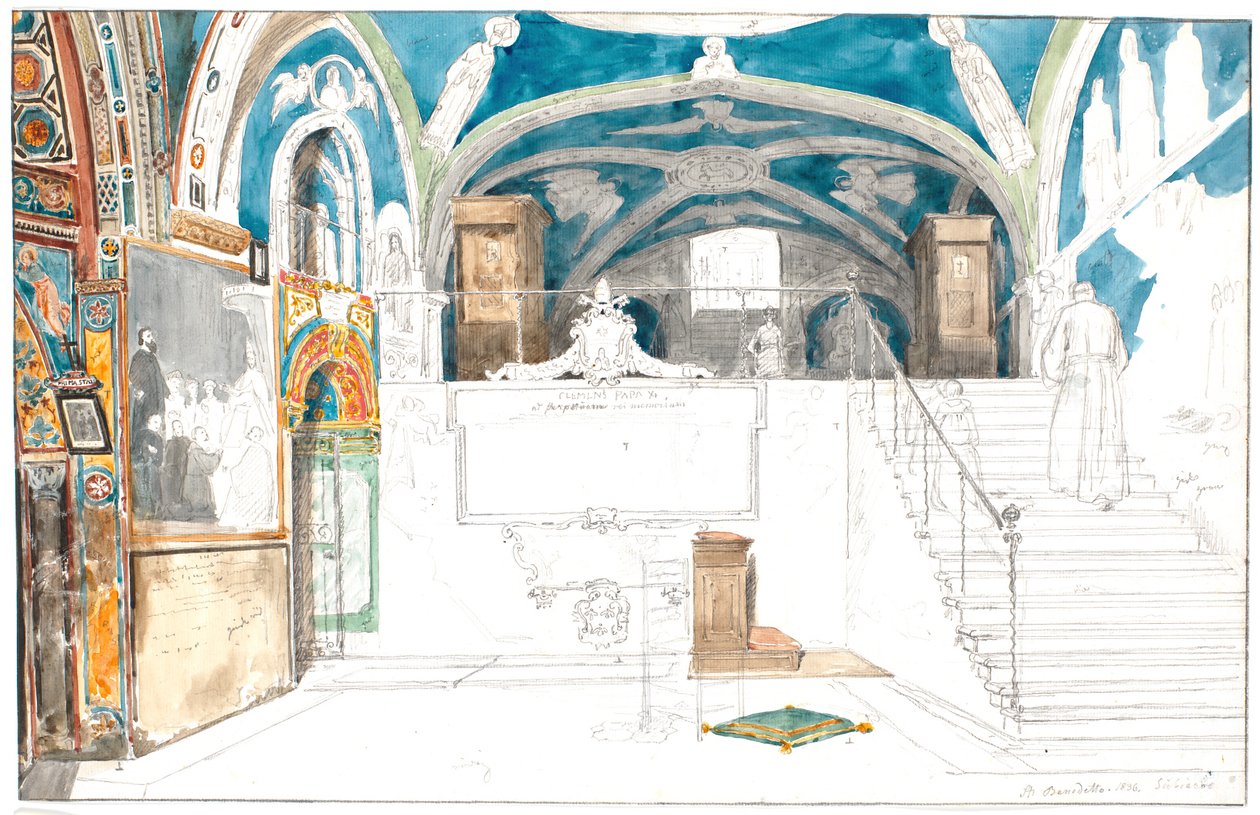The Interior of the Monastery S. Benedetto in Subiaco by Martinus Rørbye