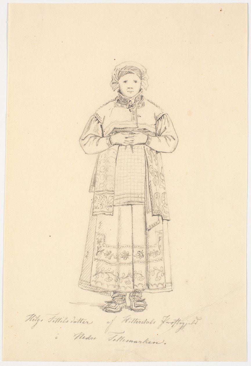 Helga Fittilsdatter of Hitterdal Parish in Northern Telemark by Martinus Rørbye