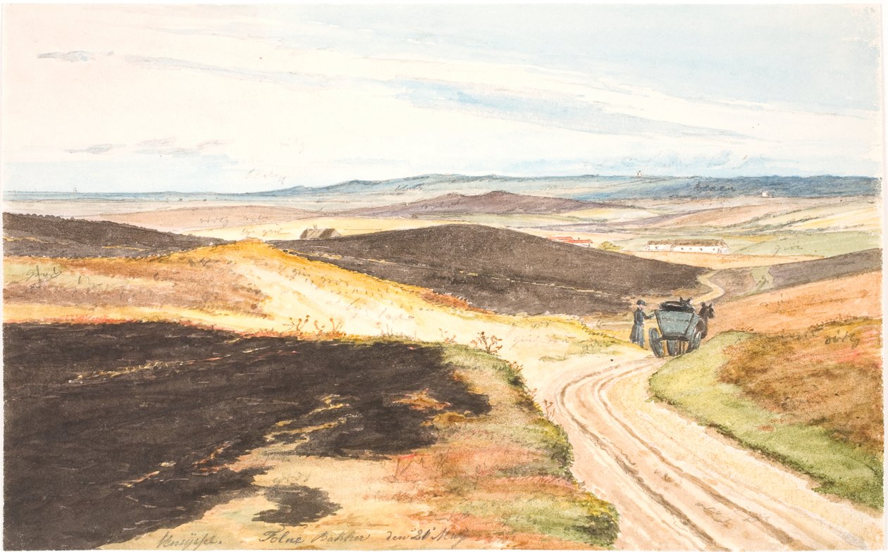 Hollow Road in Tolne Hills, Vendsyssel, May 21, 1833 by Martinus Rørbye