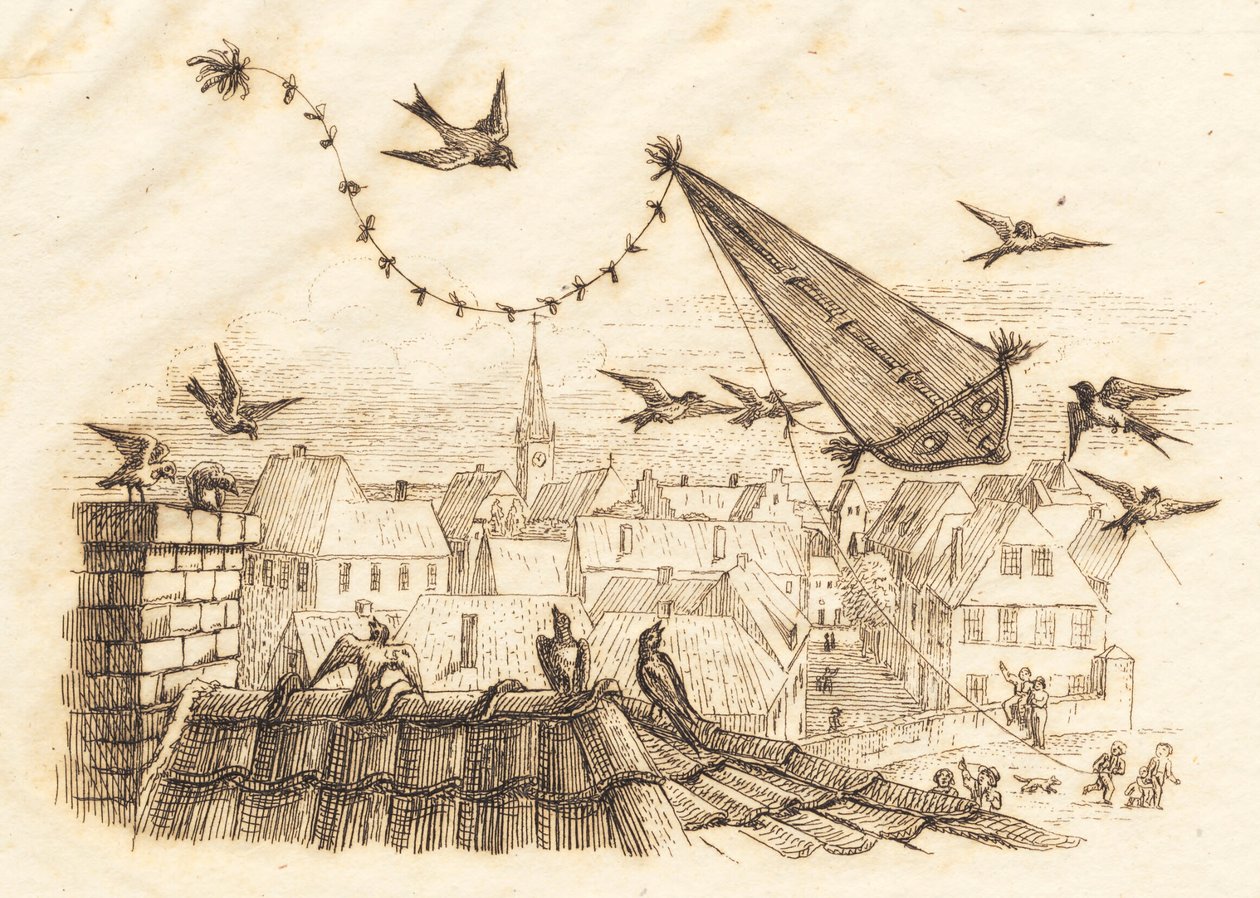 Illustration for "Fifty Fables for Children" by Hey by Martinus Rørbye