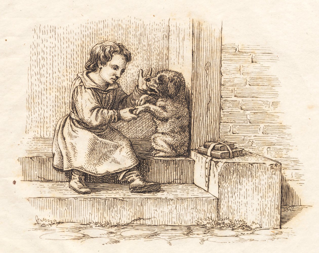 Illustration for "Fifty Fables for Children" by Hey by Martinus Rørbye