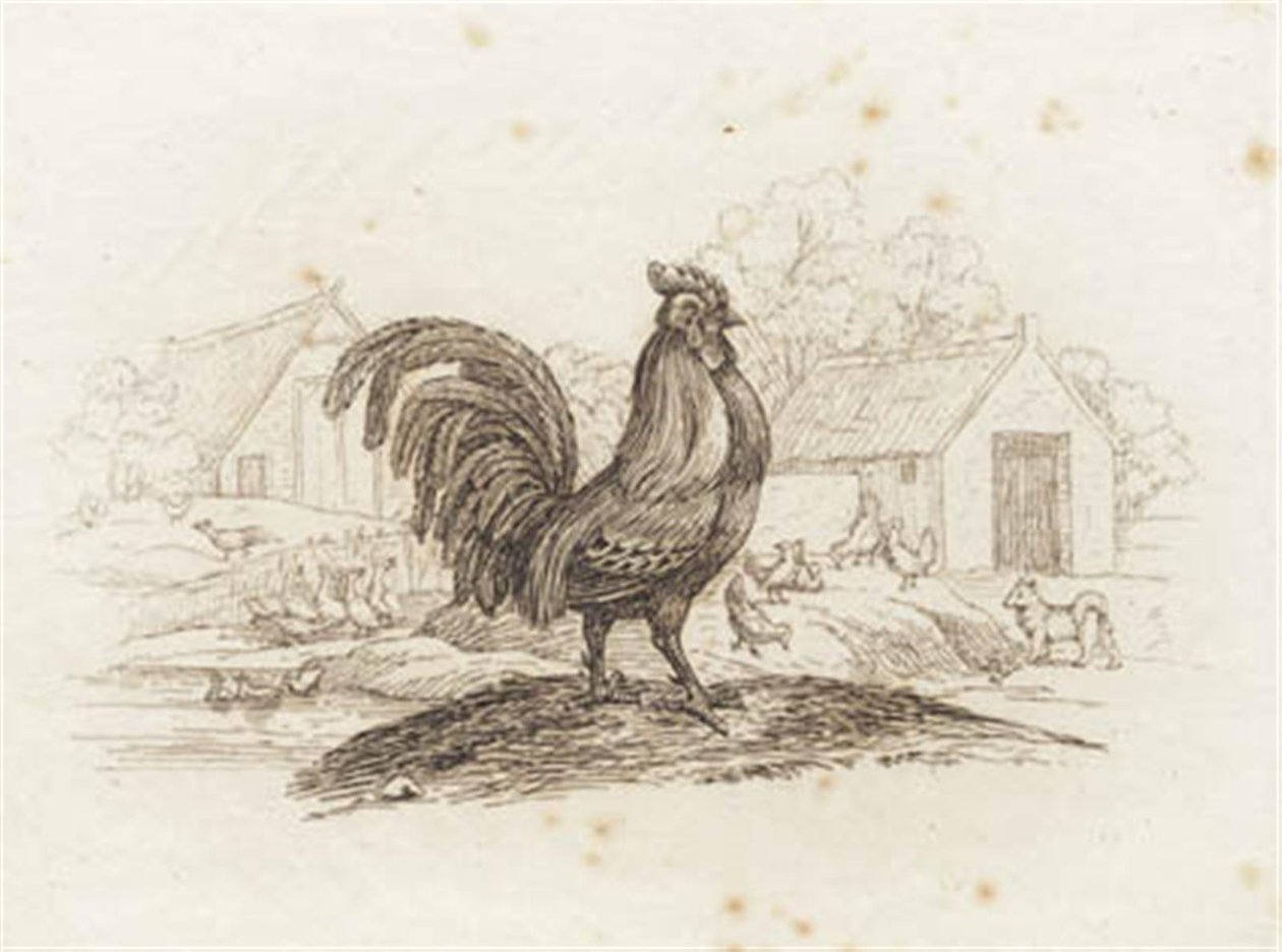 Illustration for "Fifty Fables for Children" by Hey by Martinus Rørbye