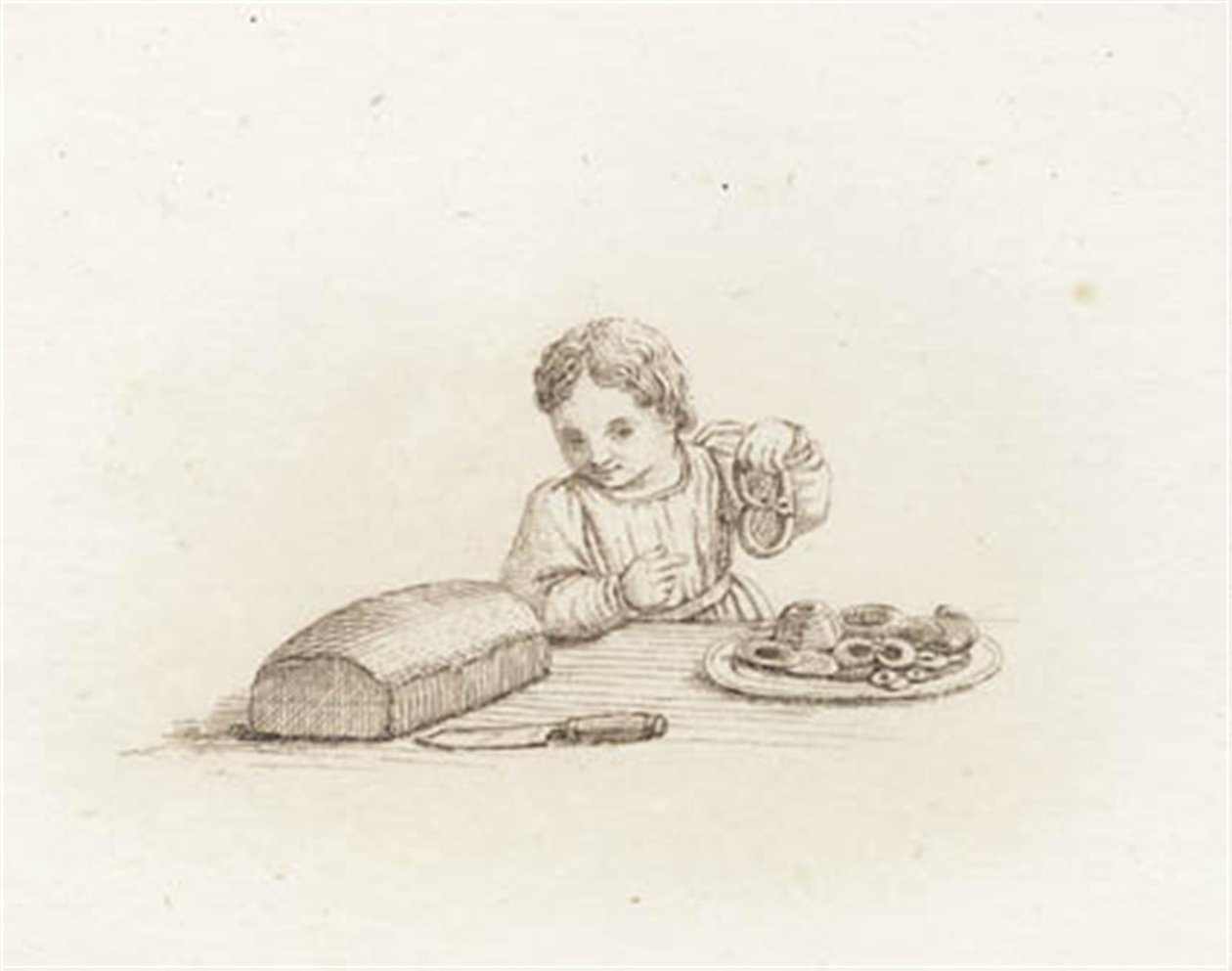 Illustration for "Fifty Fables for Children" by Hey by Martinus Rørbye