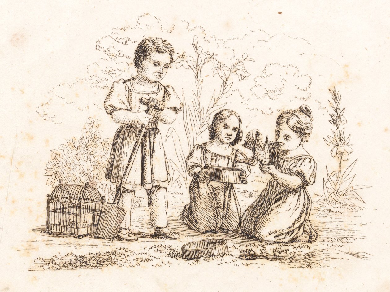 Illustration for "Fifty Fables for Children" by Hey by Martinus Rørbye
