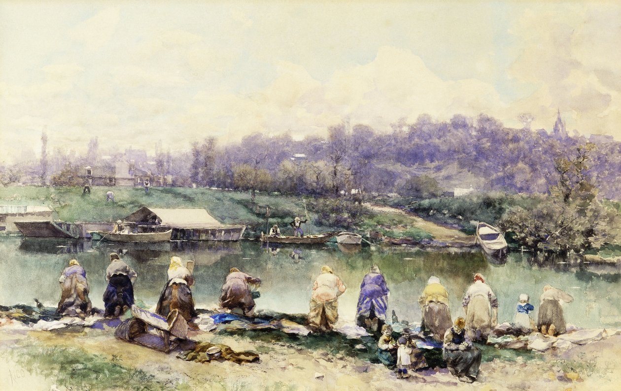 The Washerwomen by Martín Rico y Ortega