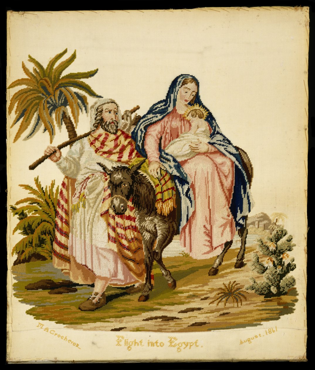 Flight into Egypt by Mary Ann 1812 1888 Crocheron