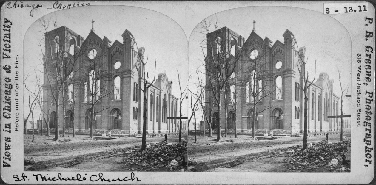 Stereograph of St. Michael