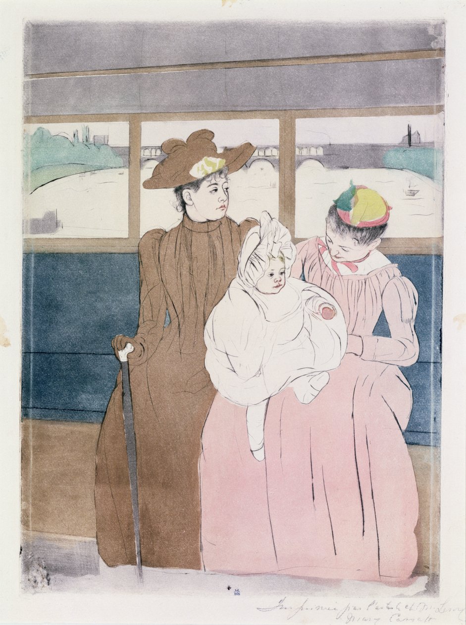 In the Omnibus (The Tramway) by Mary Cassatt