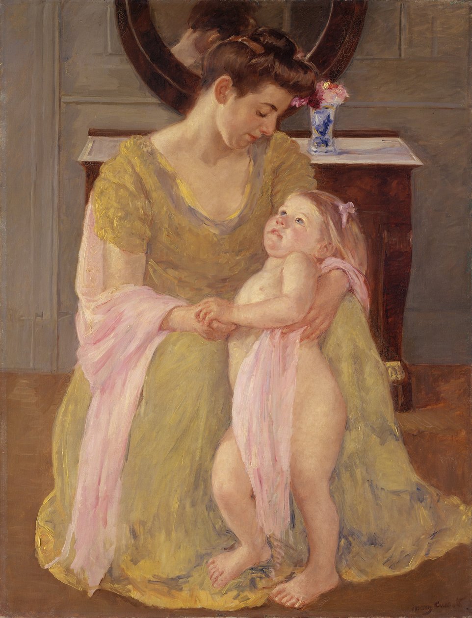 Mother and Child with a Rose Scarf, c.1908 by Mary Cassatt