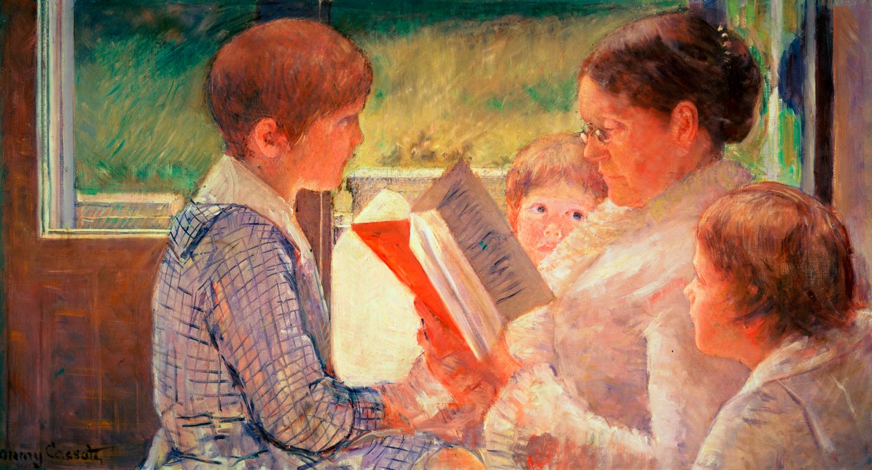 Mrs Cassatt Reading to her Grandchildren, 1888 by Mary Cassatt