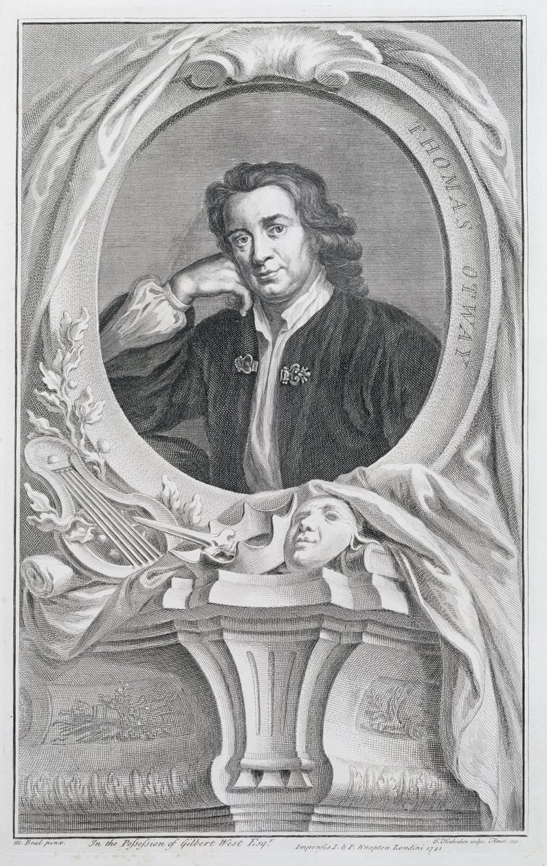 Thomas Otway, engraved by Jacobus Houbraken by Mary Beale