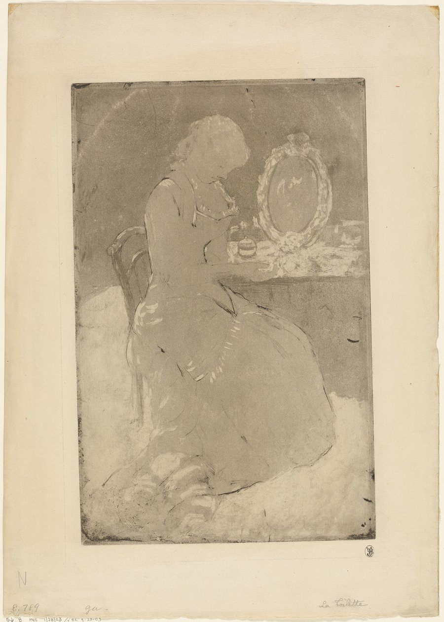 At the Dressing Table by Mary Cassatt