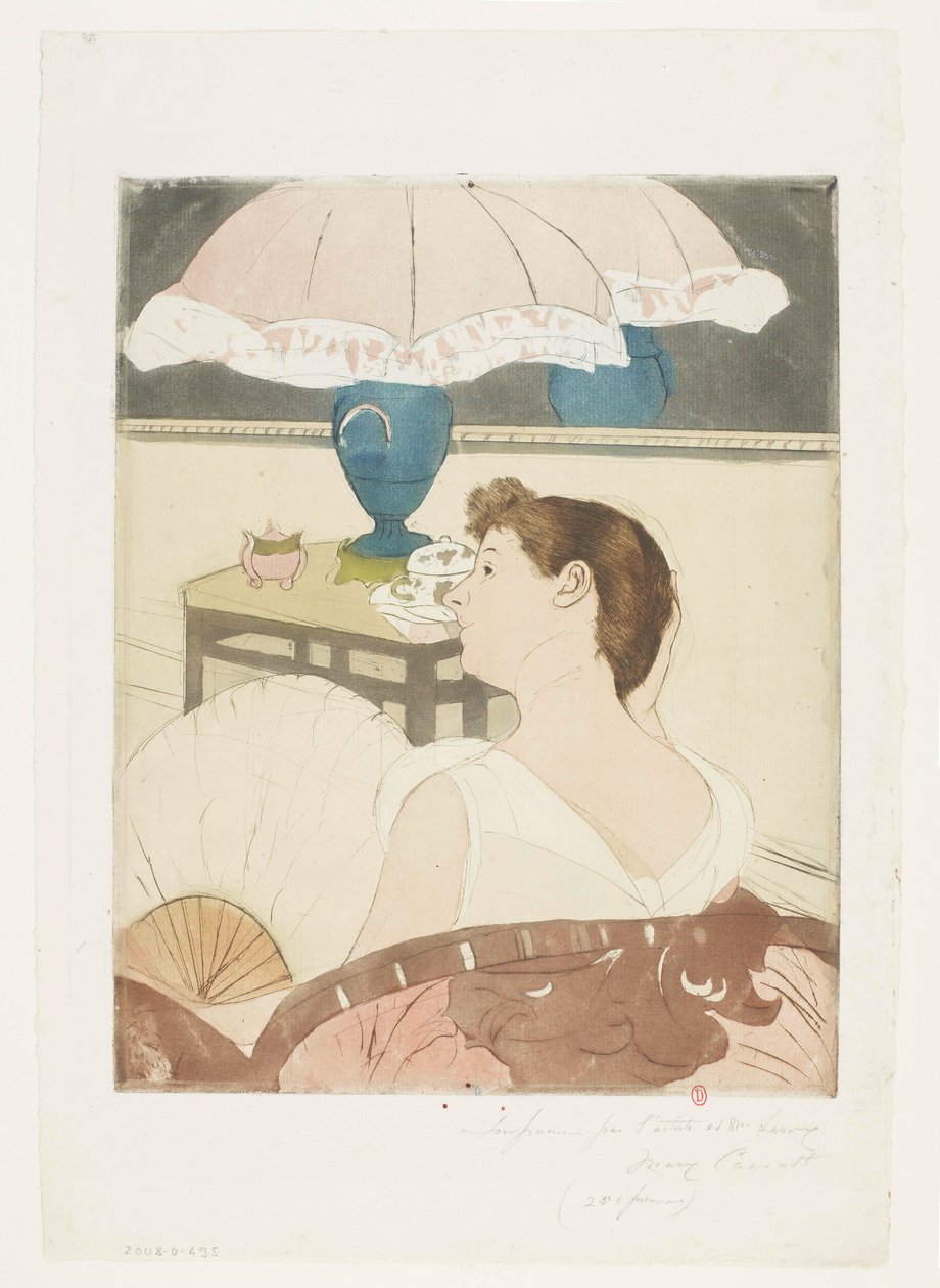 The Lamp by Mary Cassatt