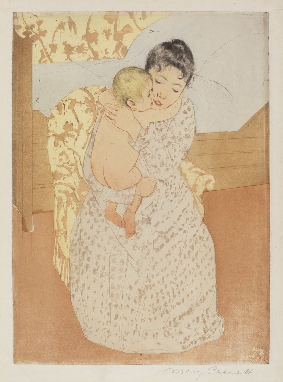 Maternal Caress, c. 1891 by Mary Cassatt