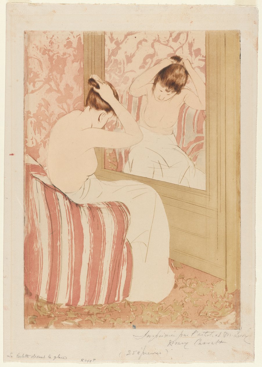 The Coiffure, 1890-1891 by Mary Cassatt