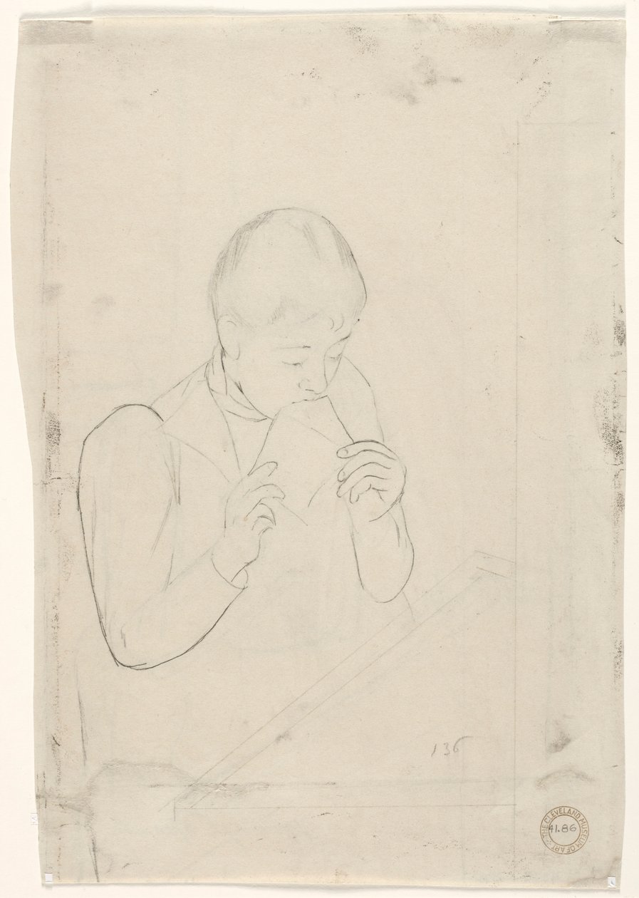 The Letter verso, 1890-1891 by Mary Cassatt