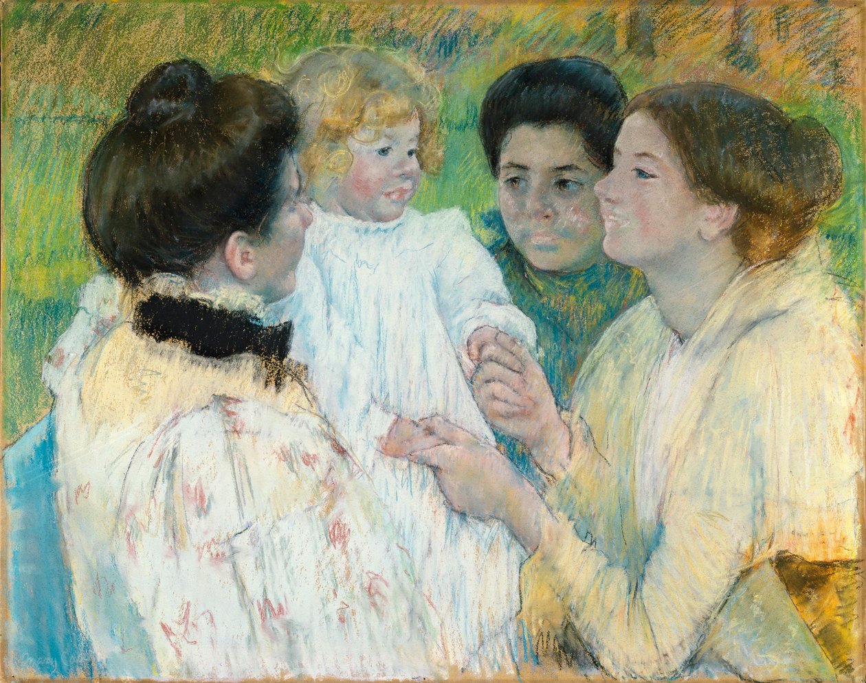 Women Admiring a Child by Mary Cassatt