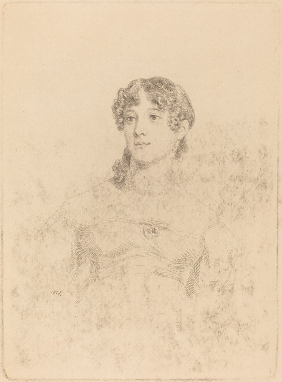 Lady Maria Hooker When Miss Turner at Age Seventeen, 1814 by Mary Dawson Turner