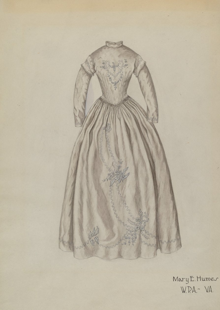 Wedding Dress, c. 1939 by Mary E Humes