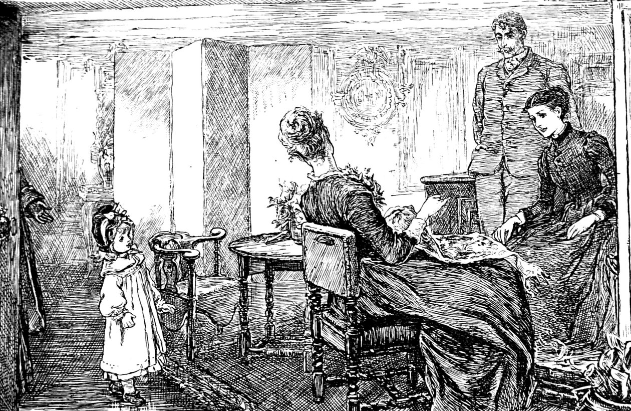 A Little Girl with Her Aunt and Uncle Who Are Babysitting Her for the Afternoon by Mary Ellen Edwards
