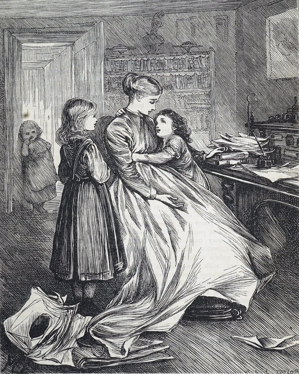 A Widow with Her Children by Mary Ellen Edwards