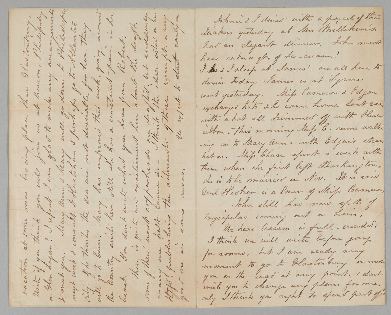 Letter from Mary Jane Hale Welles to Gideon Welles, August 15, 1863 by Mary Hale